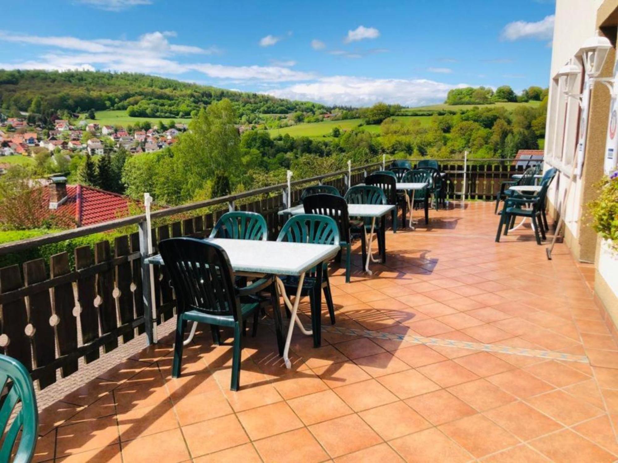 Cafe Pension Sonnenkanzel Staatsbad Brückenau Exterior foto